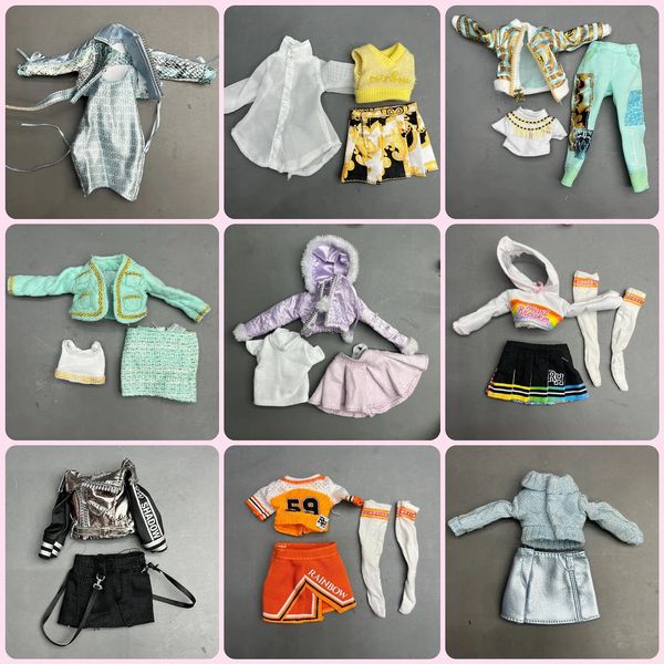 Bonecas originais podem escolher arco-íris irmã mais velha multi estilo vestir-se roupas acessórios de boneca meninas jogar casa presente brinquedos 231031