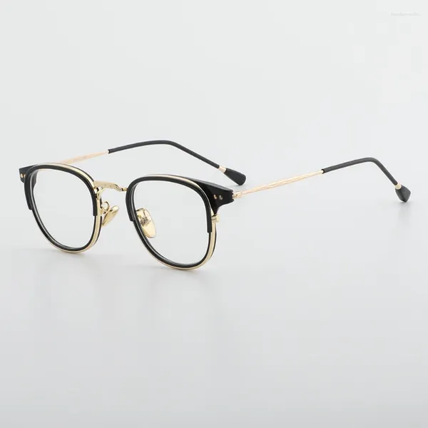 Sonnenbrille Legierung Vintage Quadrat Brillen Rahmen Männer Frauen Schwarz Schildkröte Anti Blau Licht Myopie Gläser Optische Verordnung Brille