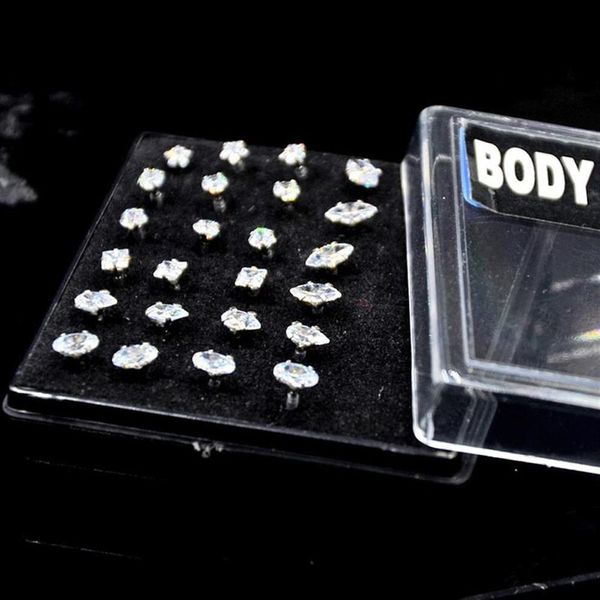 Barbell Bench Press Bog-24pcs Box Mixed 7 Designs Bioplast Flexível Labret Stud Lip Ring Horse Eye Ellips Ear Tragus Ear Cartilage261x