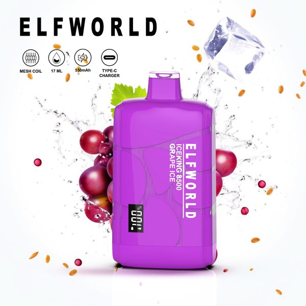 Elf World Crystal Iceking 8500 Smoking Vape Vaping Bar 4000 Puff Lost-Marry Puff Pi9000 Vape