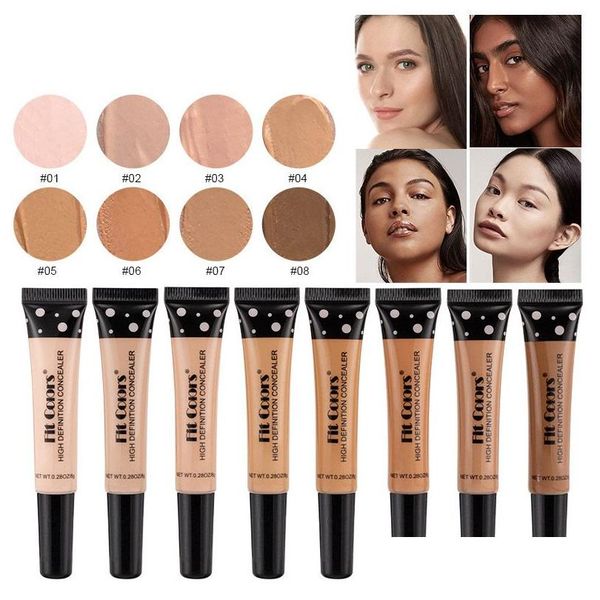 Concealer, High-Definition-Hautreparatur- und Pflegeschlauch, Concealer, flüssige Make-up-Basis, um schwarze Augenringe und Augenflecken zu beseitigen, Drop Delive Dhtqa