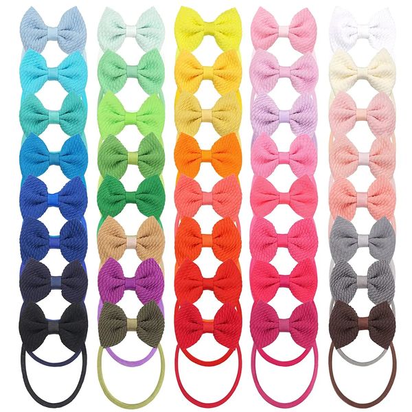 Accessori per capelli 40 pezzi Fiocchi per neonati Fascia in nylon Fasce per capelli elastiche per neonati neonati Bambini 231031