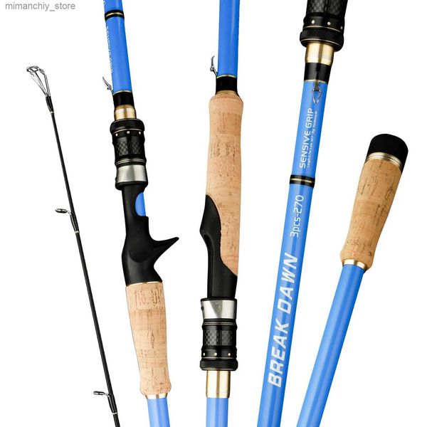 Varas de pesca de barco JOF Lure Fishing Rod 1.8m 2.1m 2.4m 2.7m 24T UltraLight Carbon Spinning Baitcasting Travel Lure Rod 3-50g M 3 Seção Tackle Q231031