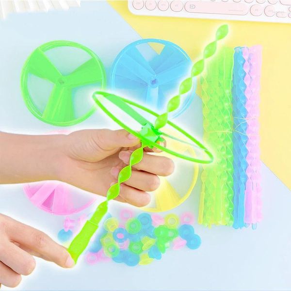 Party Favor 10Pcs Fuuny Flying Saucers Helicopters Kids Outdoor Game Toys For Child Birthday Favors Goodie Bag Pinata Fillers