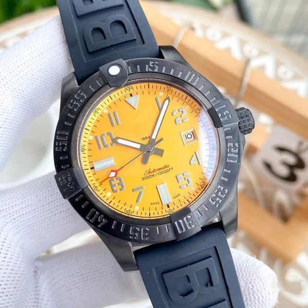 U1 Top AAA Relógios de Luxo Bretiling Relógio Masculino Número Marcador 1884 Relógio Azul Seawolf Automático Mecânico Aço Inoxidável Super Avenger Homens Relógios de Pulso Montre X496