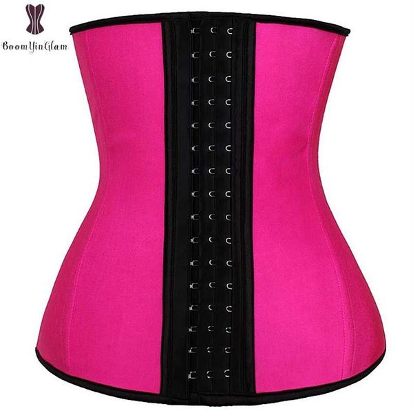 Shapers femininos super firme cintura trainer cincher sólido underbust espartilho plus size 6xl látex wasit emagrecimento bustier 3 linhas hoo273m