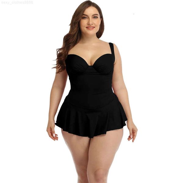 Yingtang 2023 sexy push up plus size adulto roupa de banho com decote em v plissado lingerie para mulheres grande busto verão wear suporta personalização