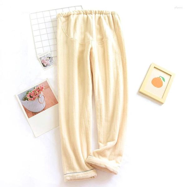 Indumenti da notte da donna Donna Allentati Corallo Velluto Pantaloni da notte Flanella Peluche Pigiama Pantaloni in gravidanza Vestiti premaman Caldo addensato Tinta unita