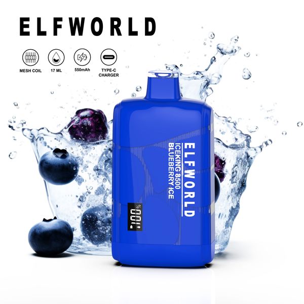 Authentische ELF WORLD 8500 Puffs Big Bang Pod elektronische Zigarette mit 550 mAh Akku 17 ml Carts VS Elfworld Bar Desexhable Vape