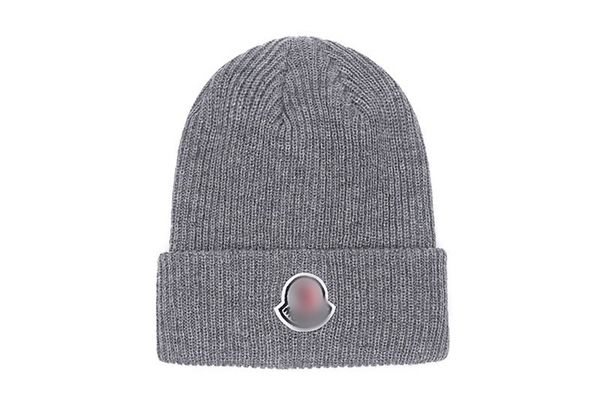 Designer de moda MONCLiR 2023 outono e inverno novo chapéu de lã de malha de luxo chapéu de malha site oficial versão 1:1 gorro artesanal 8 cores 067