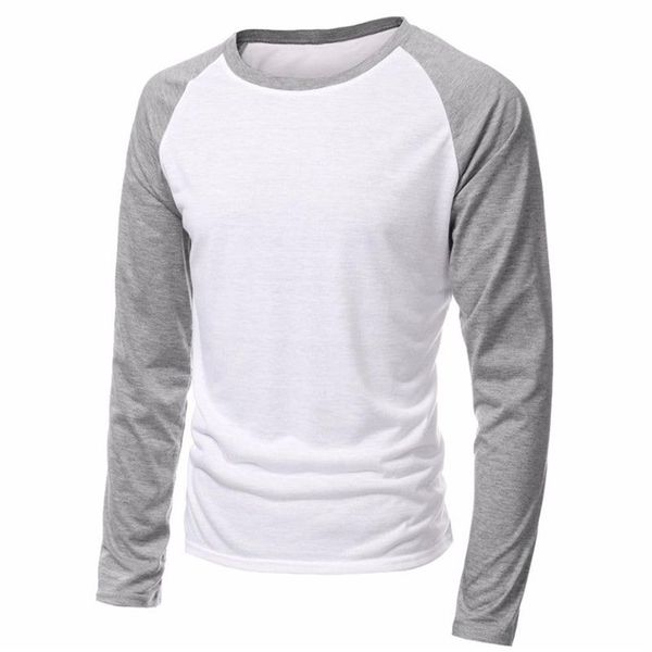 2019 camisetas masculinas 2019 primavera roupas de marca masculina manga longa em torno do pescoço camisetas casuais camiseta de beisebol masculino raglan t281o