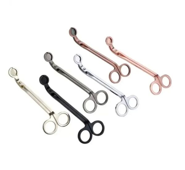 Snuffers de aço inoxidável vela pavio trimmer rosa ouro vela tesoura cortador aparador lâmpada óleo guarnição tesoura cortador b1031