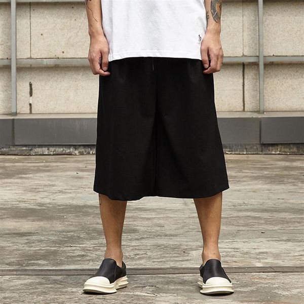 Pantaloni gonna Hip Hop maschile Pantaloni streetwear moda casual pantaloni larghi stile giapponese Kimono estivo Pant230k