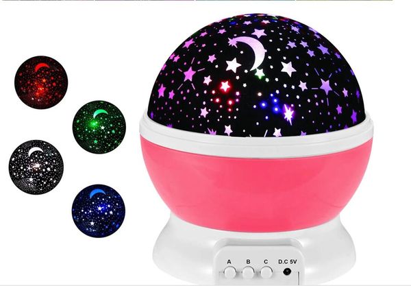 Nachtlampenprojektor Sternenhimmel Nachtlichtprojektor Babylampe Dekor Rotierender Sternenhimmel Kinderzimmer Mond Galaxy Projektor Tischleuchte