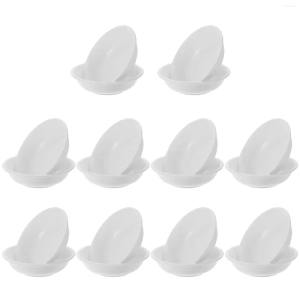 Тарелки 20 шт. Тарелка для соуса Маленькие столовые приборы Мини-пластиковые контейнеры Гарнир Белый салат