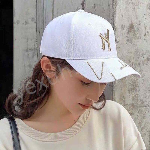 Bonés de beisebol com letras bordadas para homens e mulheres, estilo Ny La Hip Hop, viseiras esportivas snapback chapéus de sol Kofl