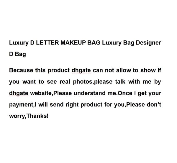 Luxurys mulheres bolsa de ombro bolsa designer maquiagem grande saco com letra D