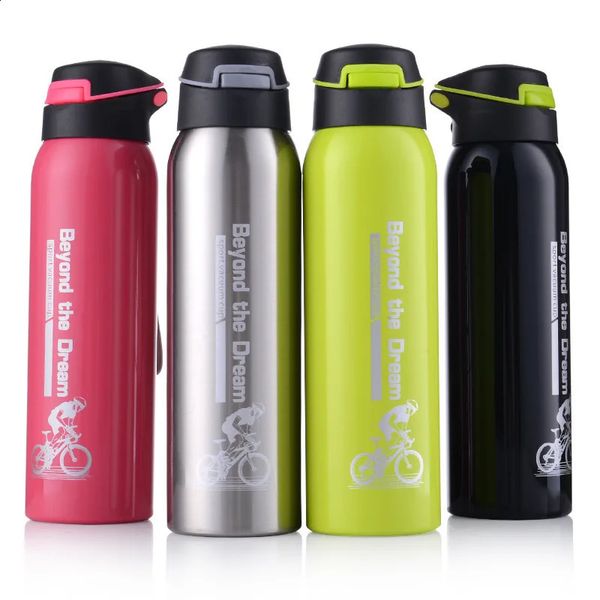 Garrafas de água gaiolas 500ml mountain bike equitação bebida garrafa isolada dupla parede vácuo bicicleta chaleira copo de aço inoxidável garrafa térmica 231030