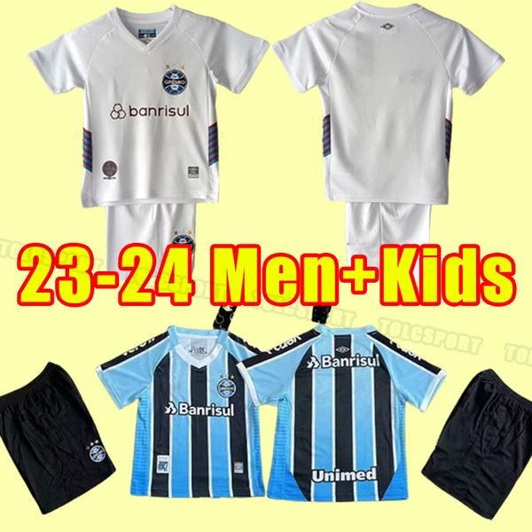 23 24 Camisas de futebol do Grêmio D.COSTA Guild GIULIANO 2023 2024 RAMIRO Geromel LUAN MAICON Fernandinho Homens Mulher Criancas camisas de futebol home away homens crianças kit completo