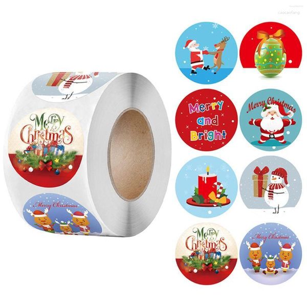 Confezione regalo Confezione regalo da 500 pezzi Adesivi sigillanti Etichette per confezione Navida fatte a mano Buon Natale per bambini Decorazioni per feste