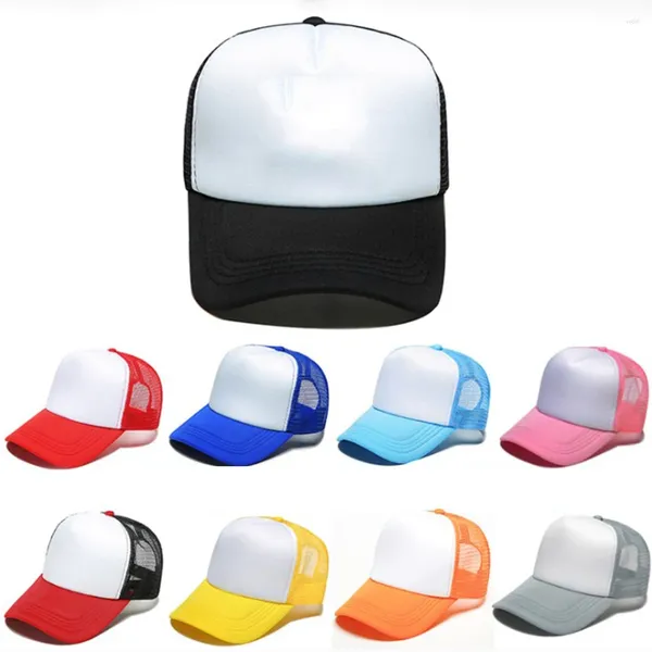 Cappellini da baseball 1 pz Berretto pubblicitario regolabile da baseball Cappelli traspiranti con rete estiva in spugna personalizzati alla moda Colore caramella