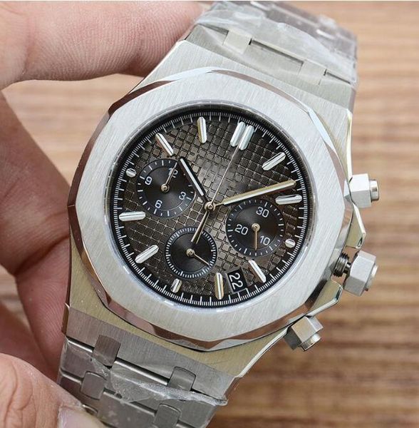 U1 Top AAA Clássico Mens Relógios Quartz Movement Watch Multifunções Royal Chronograph Fashion Business Royaloak Montre De Luxe Presentes Homens Relógios de pulso de safira