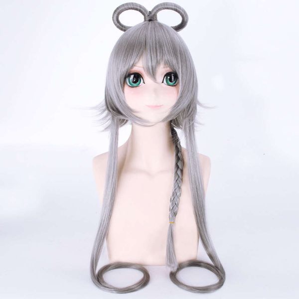 Cosplay Wig Vocaloid Yayin Gongyu Luo Tianyi Kostüm Oyun Perukları 100cm uzunluğunda Cadılar Bayramı Parti Anime Oyunu Saç D39361ad