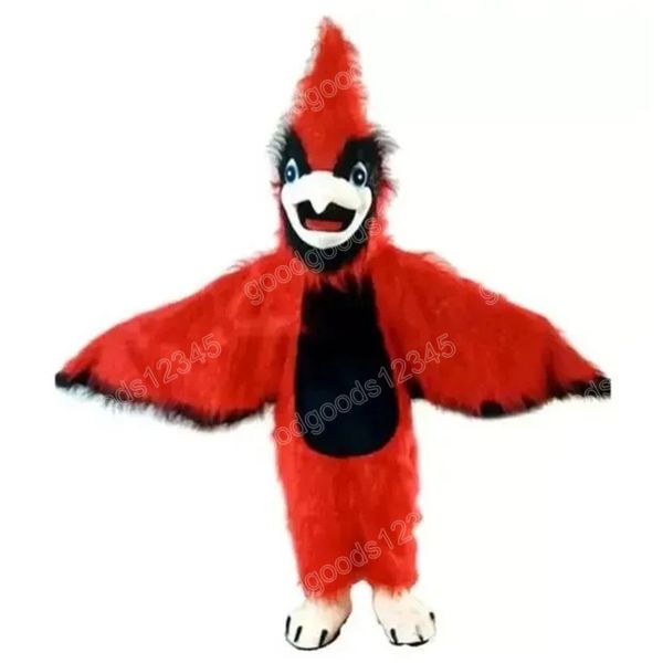 Costumi della mascotte dell'uccello dell'aquila rossa di Natale Vestito da festa operato da Halloween Formato adulto Personaggio dei cartoni animati Carnevale Natale Pubblicità Festa di compleanno Vestito da esterno
