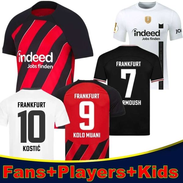 Футбольные майки EiNtRaChT FRANKFURT 2023 M.GOTZE Home Away Джерси KOSTIC SOW KLAMMERS KAMADA HINTEREGGER 23/24 Третий 3-й мужской детский комплект Футбольная рубашка Униформа