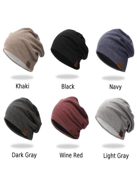 Boné de caveira solto de malha macia Hiphop Boy Street Style Chapéu Slouchy Baggy Beanie3933920