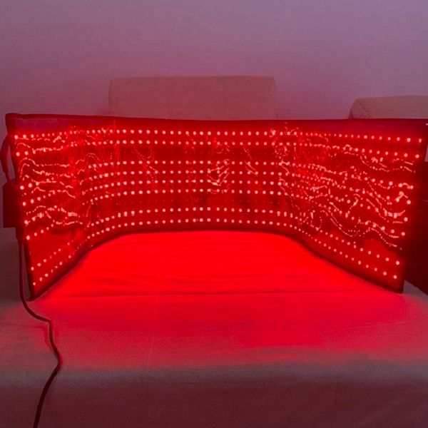 Mais novo tamanho grande corpo inteiro LED infravermelho peso solto envoltório massagem tapete de terapia de luz vermelha