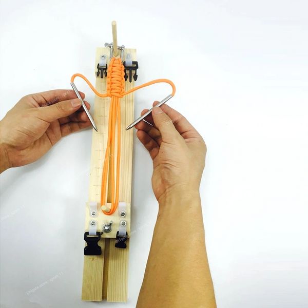 1PCS DIY Armband Maker Jig Armband Maker Paracord Knoten Fallschirmschnur Geflochtenes Armband Weben Maker Armband Stricken Werkzeug Camping WandernParacord Sport