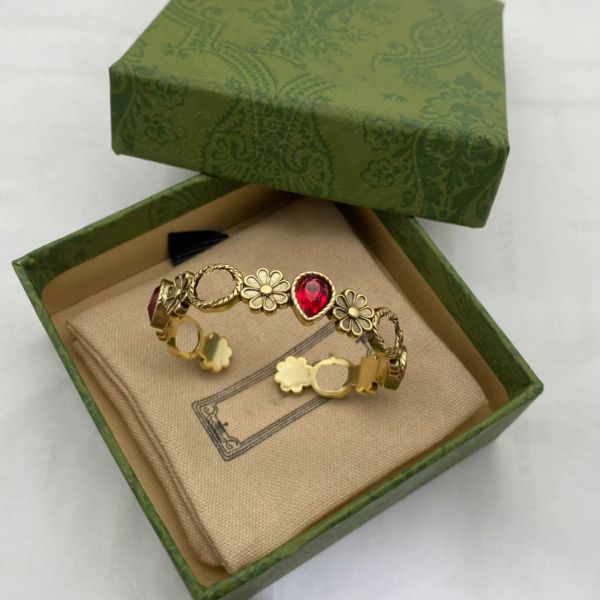 Женские золотые браслеты, дизайнерские открытые браслеты с цветами, G для мужчин, браслеты с тигром, вечерние свадебные подарки, ювелирные изделия B-5