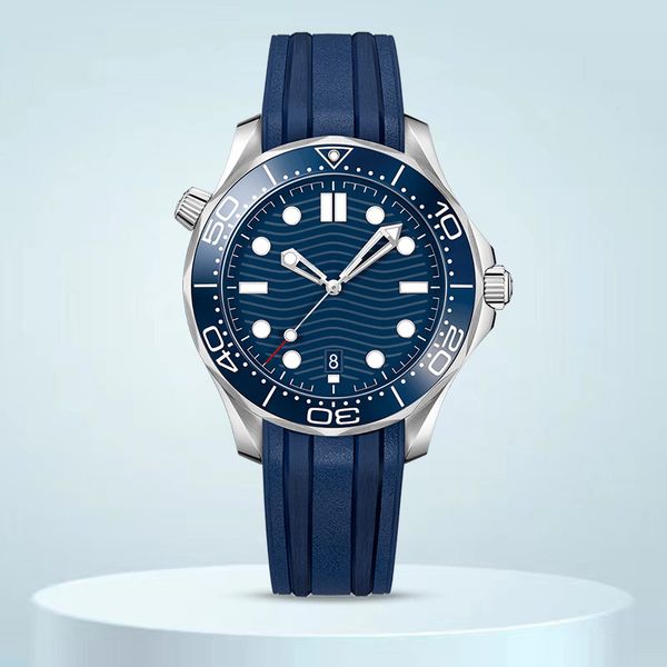 mens relógio designer relógios de alta qualidade omg 300m relógios de mergulho pulseira de borracha 41mm aaa relógio de pulso de luxo 8215 movimento original safira à prova d'água com logotipo montre