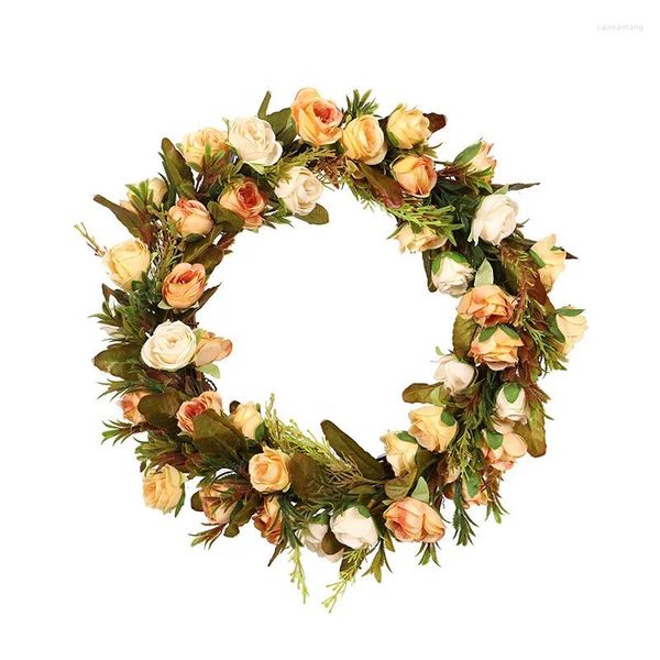 Dekorative Blumen Künstliche Rose Hochzeit Party Home Decor Für Haustür Herbst Kranz Wohnzimmer Thanksgiving Indoor Outdoor Geschenk Handwerk