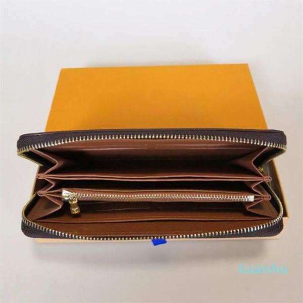 CARTEIRA ZIPPY VERTICAL a maneira mais elegante de transportar cartões de dinheiro e moedas design famoso porta-cartões de couro masculino longo 265v