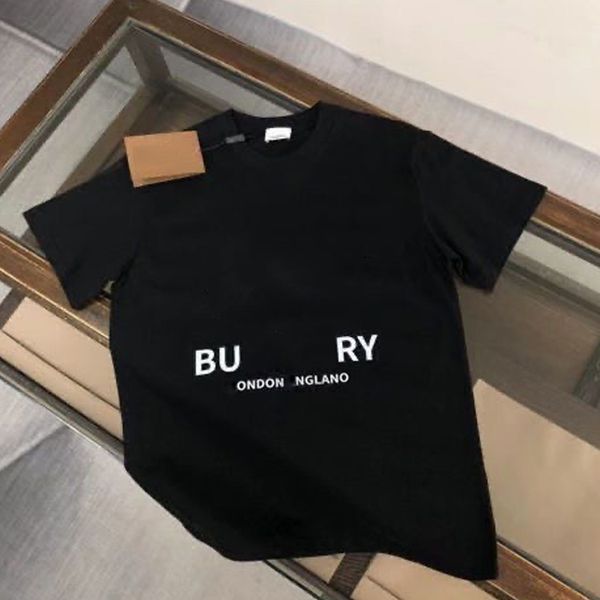 2024 Tasarımcı Erkek Tişörtleri Kadın Mektup Gömlek Toplar Tees Ladies Top Spotify Sıradan Giyim Sokakları Kısa Kollu Bluz Giysileri Joker Siyah Büyük Boyut M-4XL