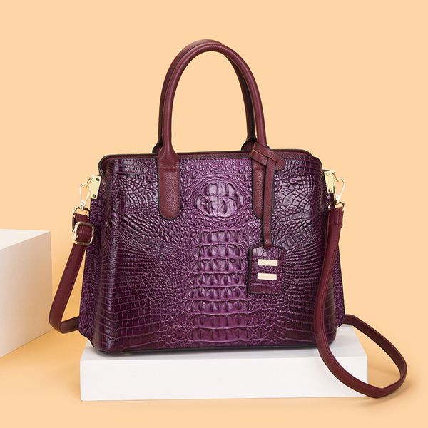 Atacado mulheres bolsa de ombro 5 cores de três peças de moda bolsas de couro elegante pressão atmosférica flor mochila popular rua crocodilo bolsa 5903 #