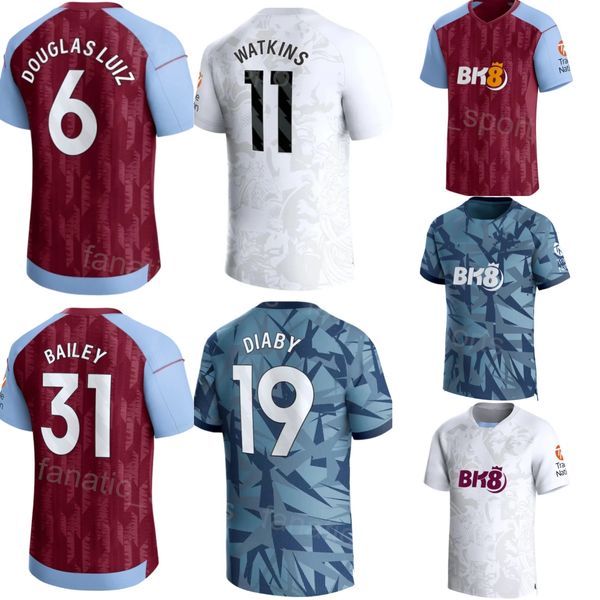 Maglia da calcio uomo 7 McGINN 4 KONSA 12 DIGNE 14 PAU 44 KAMARA 8 TIELEMANS 11 WATKINS 6 LUIZ 2 CASH 19 DIABY 24 DURAN 31 BAILEY Maglia da calcio Kit 23-24 Club ASiDunWeiLa