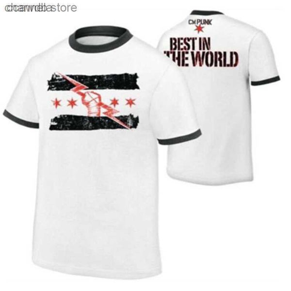 Camisetas masculinas camisetas masculinas verão novo manga curta luta cm punk melhor desde o dia um dos homens impresso camiseta 2021 homens camiseta tamanho europeu s ~ xl t231031