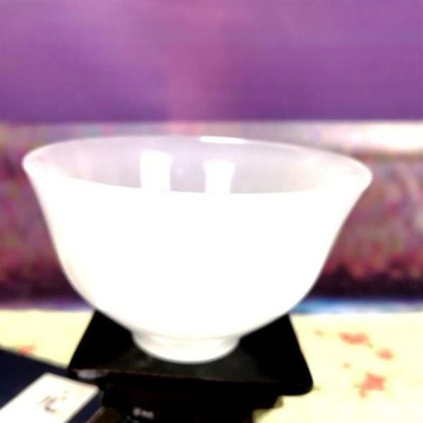 Salute e benessere Tazza di giada bianca fatta a mano tazza da tè in porcellana di giada salute302O