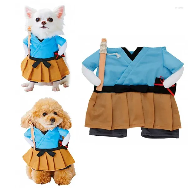 Trajes de gato navio livre engraçado roupas para animais de estimação cosplay samurai cão festa de halloween bonito traje roupas conforto para pequeno médio chihuahua