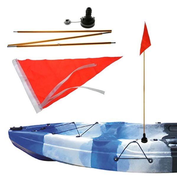 Acessórios para caiaque, bandeira de segurança para caiaque, canoas, pranchas de remo, barco de pesca, bandeira dobrável 231031