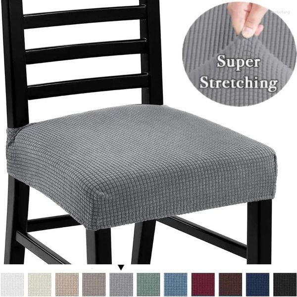 Cadeira cobre capa impermeável spandex jacquard anti-poeira capa de almofada estiramento sala de jantar slipcovers assento almofada decoração
