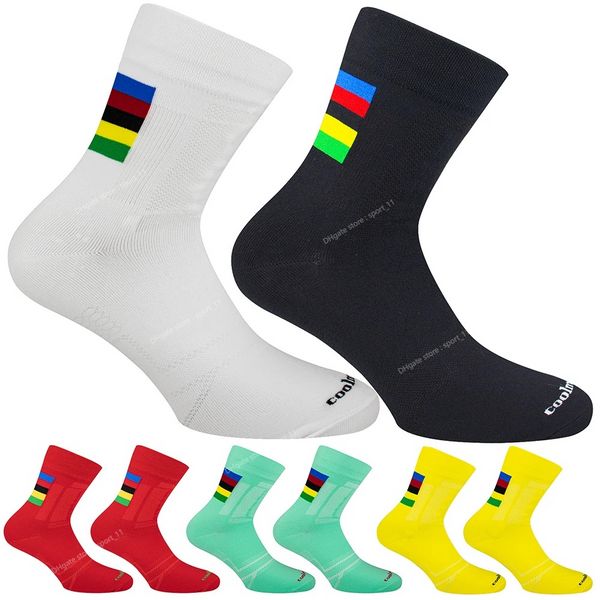 24 Renk Moda Bisiklet Çorapları Marka Bisiklet Çorapları Erkek Kadın Profesyonel Nefes Alabilir Spor Çoraplar Basketbol Çoraplar Spor Giyim Aksesuars Sporları Çoraplar Erkekler