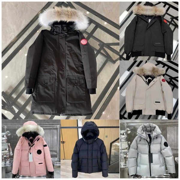 Ets Et Down Canda Goose Winter Herren Puffer Damen Parka Weiße Ente Winddichter Parker Lange Lederkappe Warmes echtes Wolfsfell