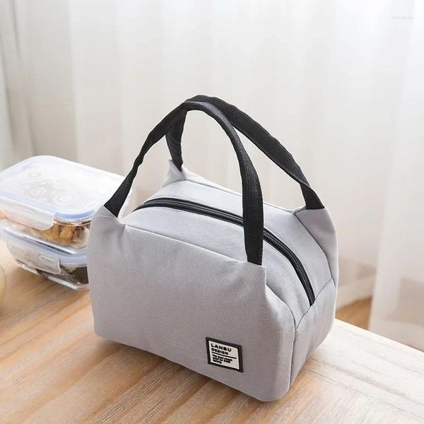 Sacos de armazenamento Saco de almoço tote portátil caixa isolada lona térmica recipiente de alimentos frios escola piquenique homens mulheres crianças viagem lancheira manter quente