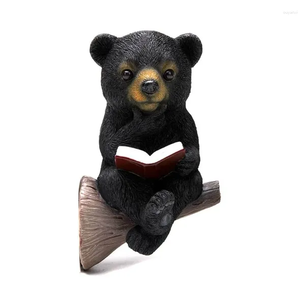 Decorações de jardim ao ar livre decoração urso estatuetas estátuas com luzes solares presentes de casamento para amantes crianças adolescentes estudantes