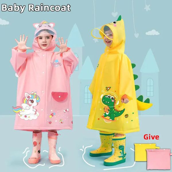 Abbigliamento antipioggia EVA Impermeabile per bambini 80 * 140 cm Ragazza Ragazzo Bambino Vestiti antipioggia Scuola materna Poncho Impermeabile Tuta antipioggia 231031