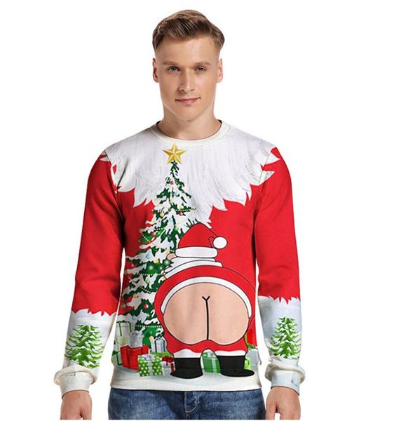 Felpa con cappuccio da uomo firmata Maglioni da uomo Natale Divertente cartone animato Mostro Fiocco di neve Stampato in 3D Brutti maglioni Top Pullover unisex Autunno Cloing